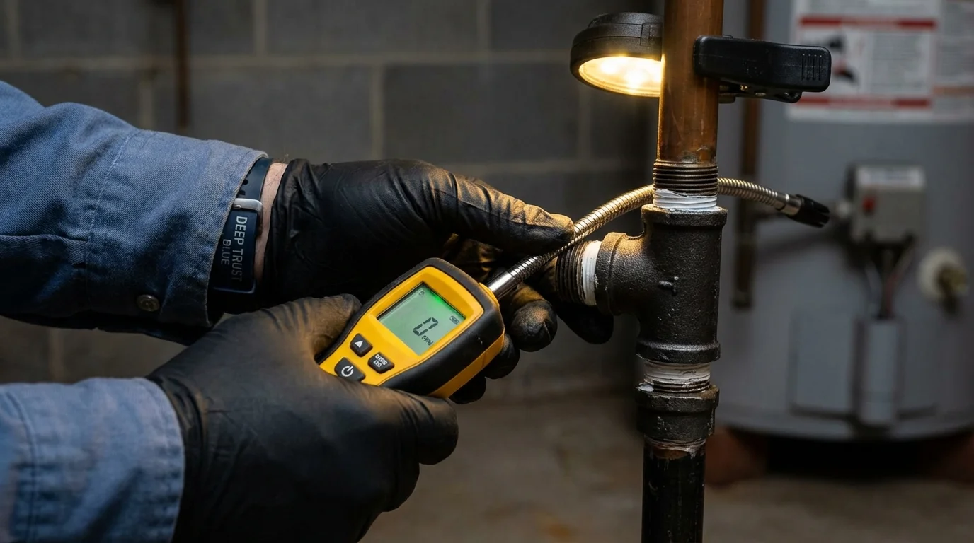 Gas leak detection with electronic sniffer by Johns Plumbing LLC in Brisbane